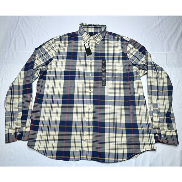 Banana Republic Other - NWT Banana Republic Men's Long Sleeve Blue Plaid Button Up Shirt - Size XL
